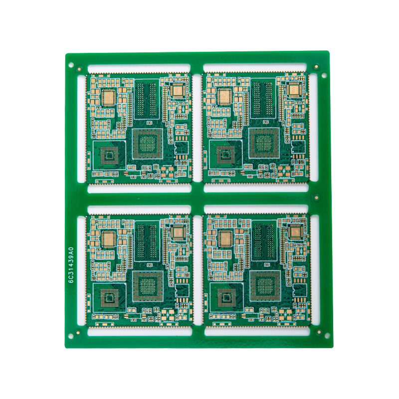 Four-Layer Double-Sided Greenened Gold Semi-Hole Plate